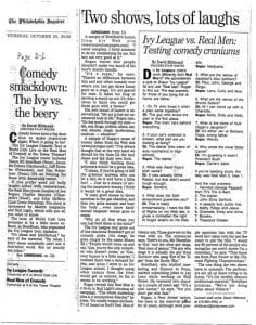 Shaun Eli and The Ivy League of Comedy in the Philadelphia Inquirer